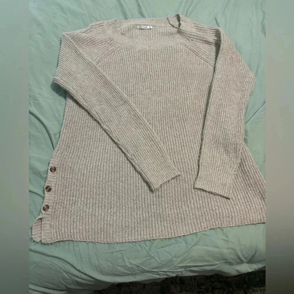Pink Clover Sweaters - Pink clover Side Button Detail Sweater XL